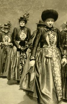 Women in traditional costume, Schruns, Vorarlberg, Austria, c1935. Creator: Unknown