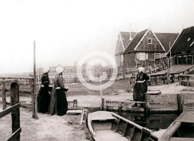 Women in traditional dress, Marken Island, Netherlands, 1898. Artist: James Batkin