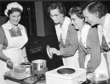 Women on a cookery course, Sweden, c1930-1959(?). Creator: Unknown