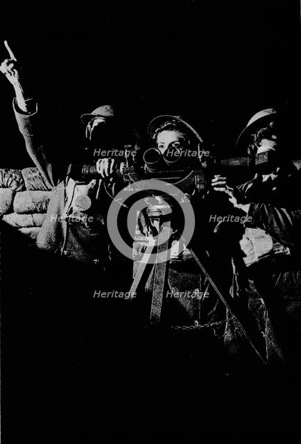 Women on duty on an anti-aircraft battery, 1943. Artist: Unknown.