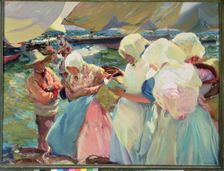 Women on the Beach, Fisherwomen by Joaquin Sorolla