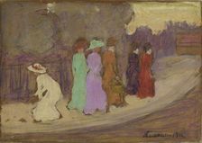 Women on the Promenade, 1915. Creator: Juho Rissanen