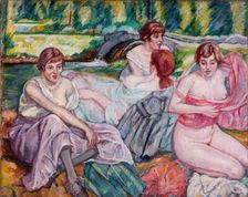 Women on the riverbank. Creator: Iturrino, Francisco (1864-1924)