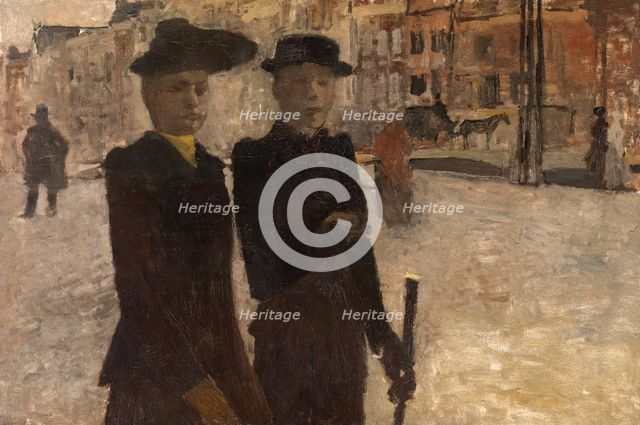 Women on the Rokin in Amsterdam, 1895-1896. Creator: George Hendrik Breitner.
