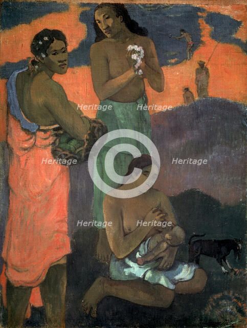 'Women on the Seashore (The Motherhood)', 1899. Artist: Paul Gauguin