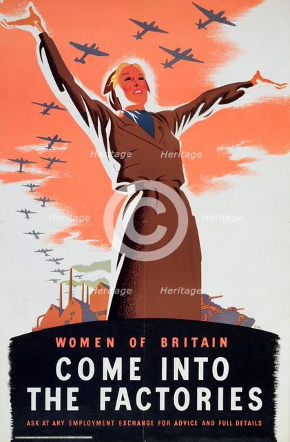 'Women of Britain Come into the Factories', c1940. Creator: Unknown.