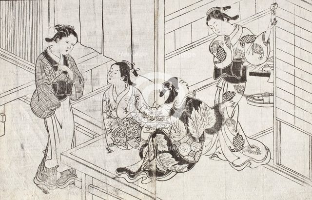 Women of the Green Houses, Second quarter of 18th century. Creator: Nishikawa Sukenobu.