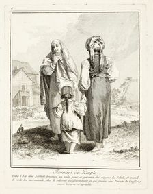 Women of the People, plate six from Divers Habillements des Peuples du Nord, 1765. Creator: Jean Baptiste Le Prince