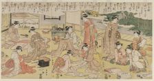 Women Making Clothing, early 1790s. Creator: Utagawa Toyokuni (Japanese, 1769-1825)