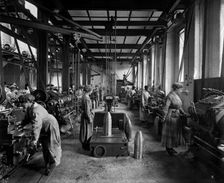 Women manufacturing shell casings, Cunard Shell Works, Bootle, Merseyside, 1917. Artist: H Bedford Lemere