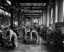 Women manufacturing shell casings, Cunard Shell Works, Bootle, Merseyside, 1917. Artist: H Bedford Lemere
