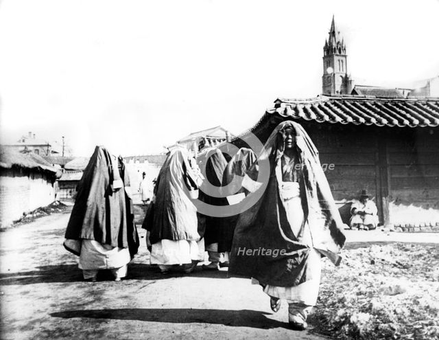Women, Nam San, Korea, 1900. Artist: Unknown