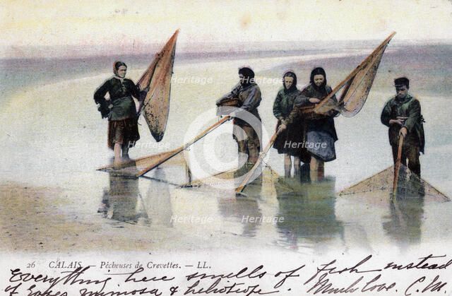 Women shrimp fishers, Calais, 1905. Artist: Unknown