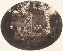 [Women Stacking Carrots], 1854-56. Creator: Louis-Pierre-Théophile Dubois de Nehaut