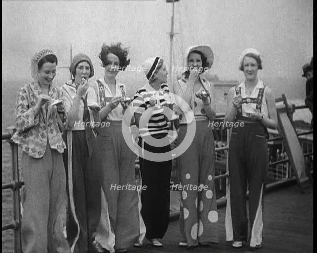 Women Standing by the Sea, 1933. Creator: British Pathe Ltd.
