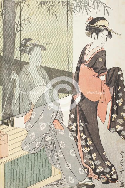 Women Stretching Silk (image 3 of 3), between circa 1797 and circa 1798. Creator: Kitagawa Utamaro.