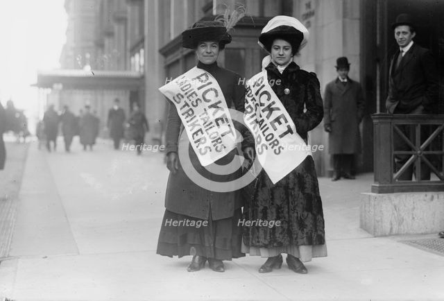 Women strike pickets, New York, 1910. Creator: Bain News Service.