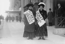 Women strike pickets, New York, 1910. Creator: Bain News Service