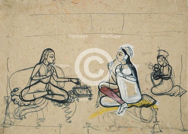 Women Playing a Game of Chess, c1700. Creator: Unknown.