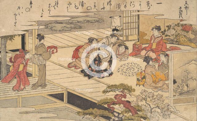 Women Playing a Game with Shells, 1790. Creator: Kitagawa Utamaro.