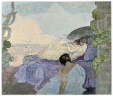 Women relaxing by the sea, 1898. Creator: Charles Conder