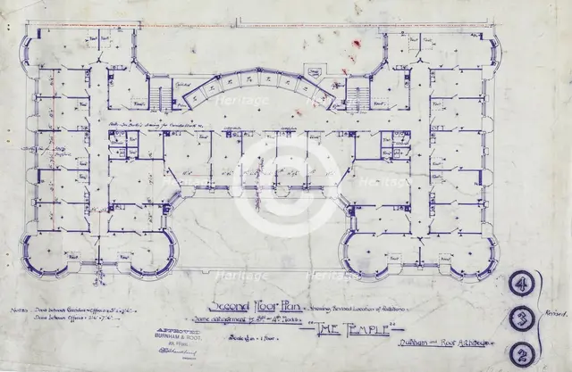Women's Temple Building, Chicago, Illinois, Working Drawings, 1890-1891. Creator: Burnham and Root.