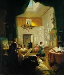 Women's Art Class, ca. 1868. Creator: Louis Lang