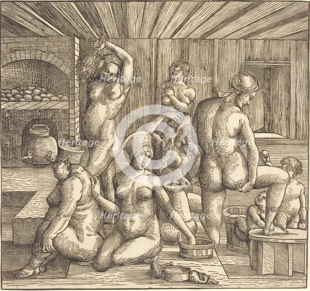 Women's Bath, c. 1505/1510. Creator: Follower of Albrecht Durer.