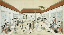 Women's Bathhouse and Laundry, Japan, early 19th century. Creator: Kitao Shigemasa