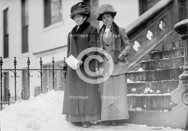 Women's Christian Temperance Union - Mrs. Lillian Stevens And Mrs. Anna Gordon, 1911. Creator: Harris & Ewing.