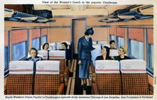 Women's coach on the North Western Union Pacific's popular Challenger train, USA, 1941