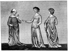 Women's dress, 14th century, (1910)