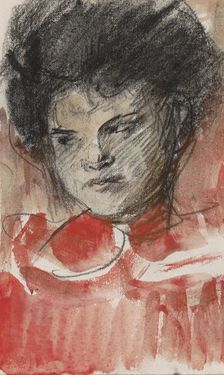 Women's head, looking to the left, 1887-1934. Creator: Isaac Lazerus Israels