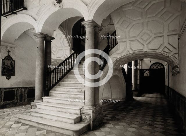 Women's hospital, Cádiz: 18th century staircase, c1900. Creator: Unknown.