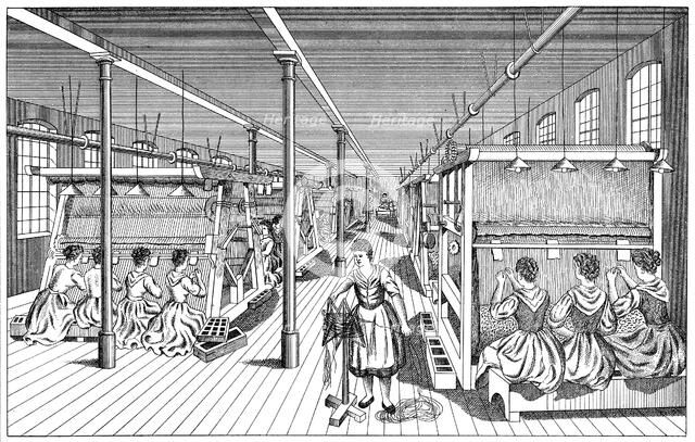 Women workers in a carpet factory, c1895. Artist: Unknown
