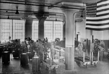 Women work on screw machines, Gen. El. [i.e. Eectric] Co., Philadelphia, between c1915 and c1920. Creator: Bain News Service