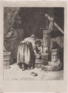Women Washing, ca. 1845-50. Creator: Charles Emile Jacque