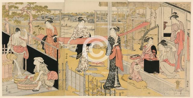 Women Washing Clothes, c. 1788. Creator: Torii Kiyonaga.