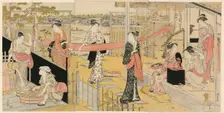 Women Washing Clothes, c. 1788. Creator: Torii Kiyonaga