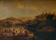 Women Washing Clothes in a Welsh Stream 1790. Artist: Julius Caesar Ibbetson