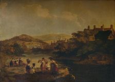 Women Washing Clothes in a Welsh Stream 1790. Artist: Julius Caesar Ibbetson