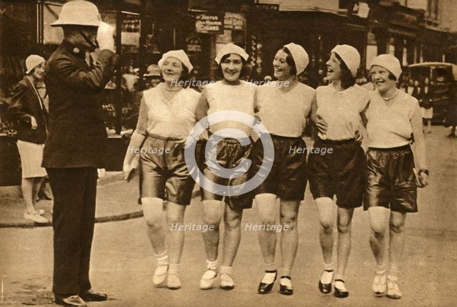 Women wearing shorts, 1930, (1933). Creator: Unknown.