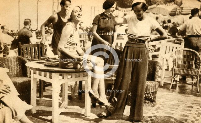 Women with yo-yos, 1932, (1933). Creator: Unknown.