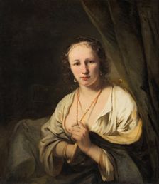 Women with Pearls in her Hair, c.1653. Creator: Ferdinand Bol