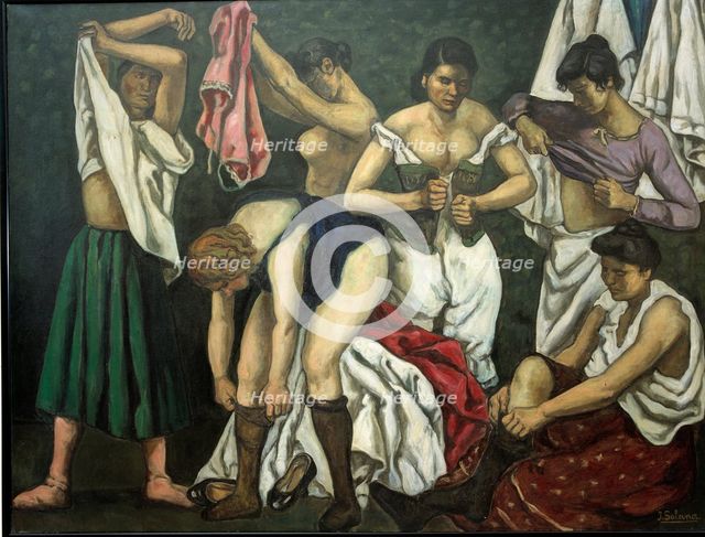 'Women undressing', 1933.  Creator: José Gutiérrez Solana.