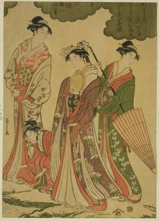 Women Viewing Cherry Blossoms, c. 1793. Creator: Hosoda Eishi