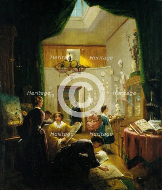 Women's Art Class, ca. 1868. Creator: Louis Lang.