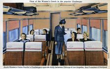 Women's coach on the North Western Union Pacific's popular Challenger train, USA, 1941