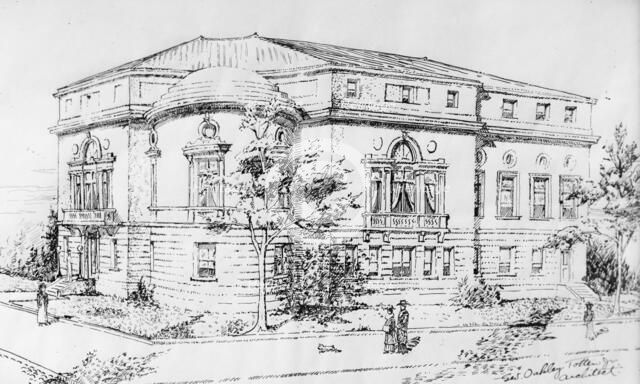 Women's Congressional Club, 16th And U Street, Washington, D.C., Architect's Drawing, 1914. Creator: Unknown.