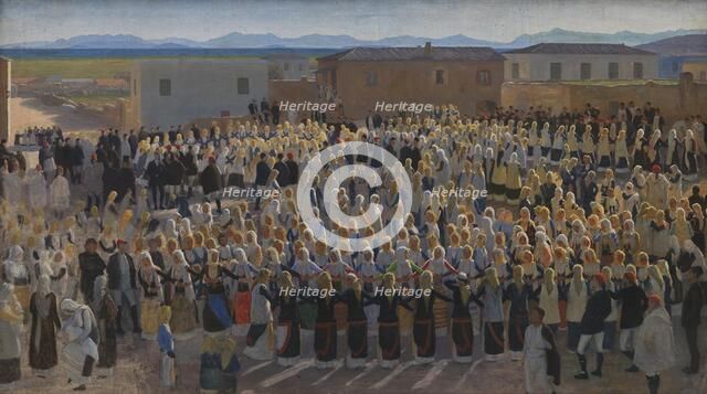 Women's dance in Megara, 1889. Creator: Niels Skovgaard.